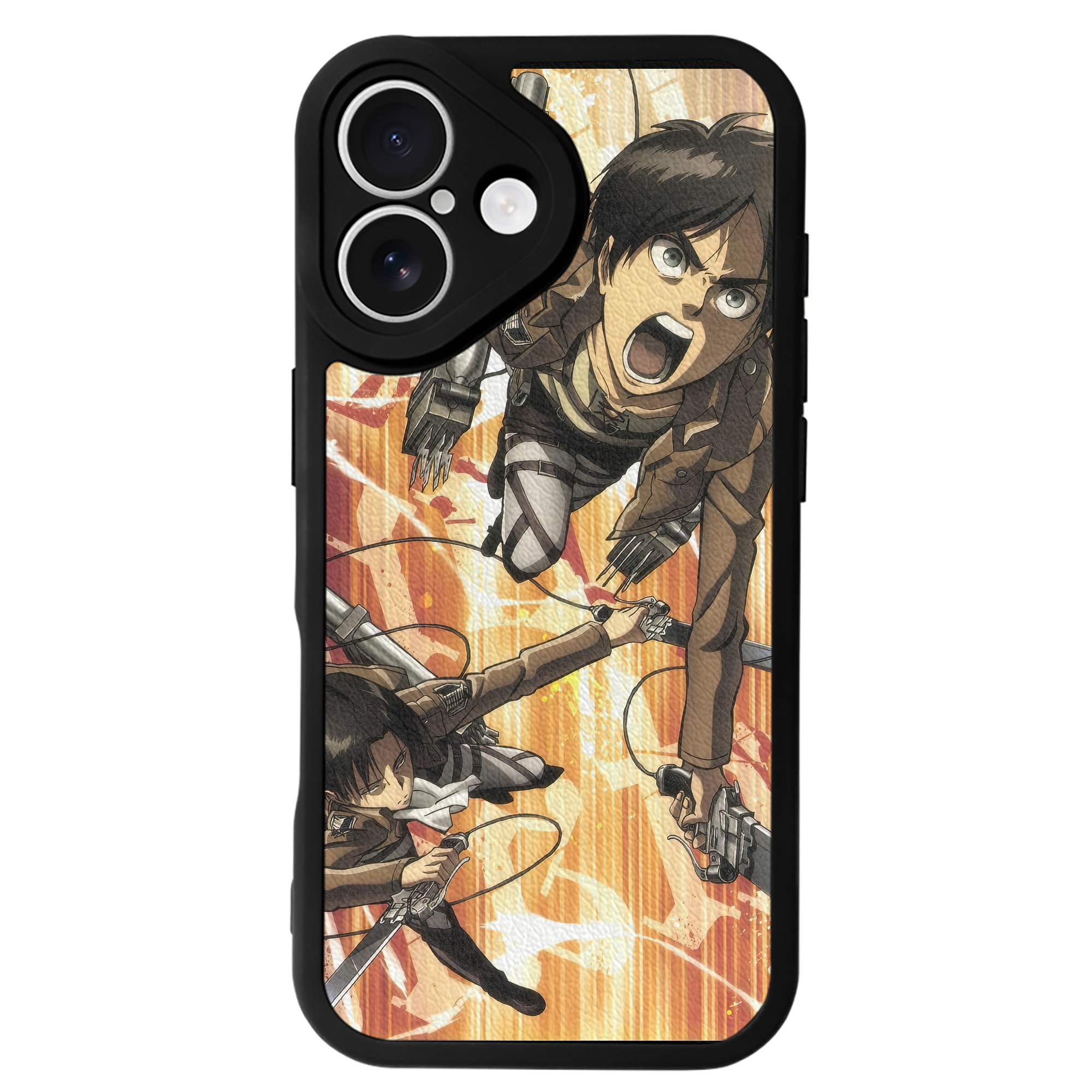 （画像用） 進撃の巨人 Attack on Titan 【iPhone 16シリーズ対応】シリコンスマホケース（レザー調） 材質：シリコン